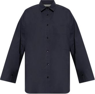 By Malene Birger Dames, Blouses & Shirts, Blauw, Maat: L Katoen