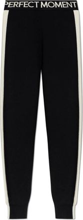 Perfect Moment Wollen Broek Met Logo - Dames - Sweatpants - Zwart - L - Wol - Broeken