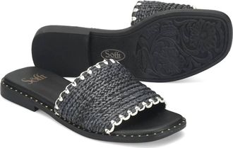 S&ouml;fft Womens Elsa Slide Sandal In Black