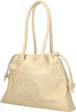 Fred De La Bretoniere Tassen, Dames, Beige, ONE Size, Leer, Frida Handtas