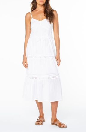 Roxy Azalea Cotton Midi Sundress in Cloud Dancer at Nordstrom, Size Xx-Large
