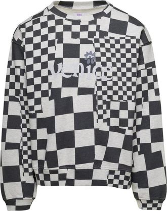 ERL BlackWhite Checked Sweatshirt