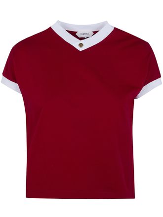 Versace T-Shirt Vintage Stretch Cotton Jersey Pd With Medusa Detail