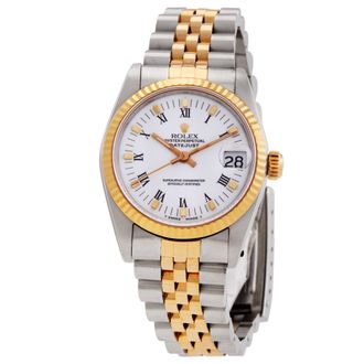 Rolex Pre-owned Rolex Datejust Automatic White Dial Ladies Watch 68273WRSJ