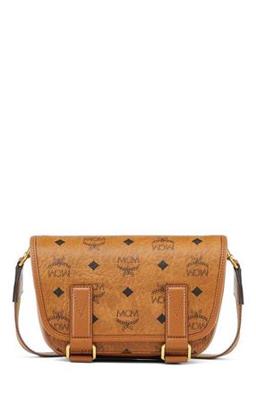 MCM Aren Messenger Bag in Visetos in Cognac at Nordstrom