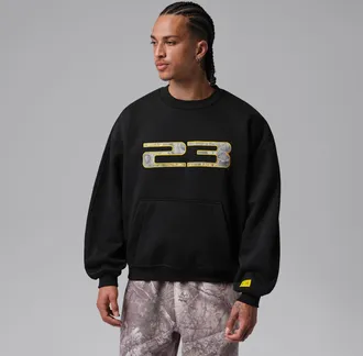 Nike Jordan Mens Jordan Brooklyn Realtree Crew-Neck Sweatshirt in Black | IM9873-010