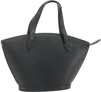 Louis Vuitton Saint Jacques Handbag Epi Leather Black Leather Handbag (Pre-Owned)