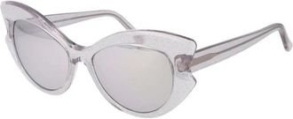 Andy Wolf Paarse Cat Eye Spiegelende Zonnebril - unisex - Zonnebrillen - Paars - ONE Size - Wol - Accessoires