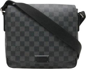 Louis Vuitton Pre-owned Cross Body Bags, male, Black, Size: ONE SIZE Pre-owned District PM Damier Graphite Shoulder Bag