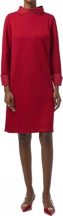 Joseph Ribkoff Scuba Jersey And Memory Trapeze Dress In Deep Cherry