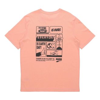 Puma Peach Downtown Graphic T-Shirt Pink Black 531335-26