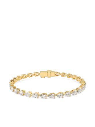 Tilla 14kt yellow gold pear lab-grown diamond tennis bracelet