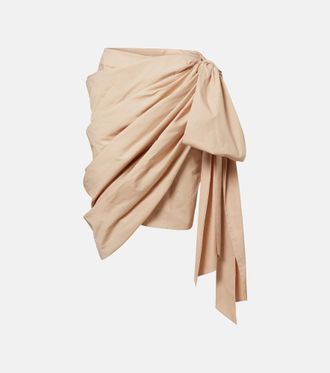 Chlo&eacute; Chlo&eacute; Bow-detail cotton poplin midi skirt