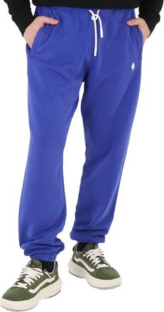 Marcelo Burlon Mens Cross Logo-Print Cotton Track Pants, Size Medium