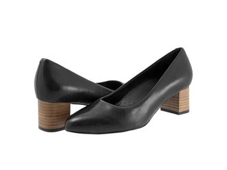 Trotters Kari Womens 1-2 inch heel Shoes Black/Nat : 9.5 WW (EE), Leather