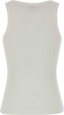 Diesel Womens White Stretch Cotton T-Ank Tank Top 141 Exterior: Elastane Maglie Sweater