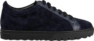 Kiton Su&egrave;de Sneakers - Heren - Sneakers - Blauw - 42 1/2 EU - Su&egrave;de - Schoenen