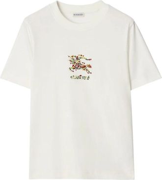 Burberry T-shirts en Poloshirts - Dames - T-shirts - Wit - S - Katoen - Tops
