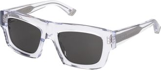 Gucci Herrens Sonnenbrille Transparent/Graues Acetat