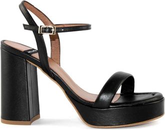 &Aacute;ngel Alarc&oacute;n Stijlvolle Hak Sandalen - Dames - Sandalen met hakken - Zwart - 39 EU - Schoenen