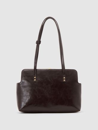 Reiss Burgundy Frame Shoulder Bag