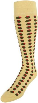 Trafalgar Store Happy Hour Martini Olives Over The Calf Mercerized Cotton Novelty Socks in Yellow at Nordstrom