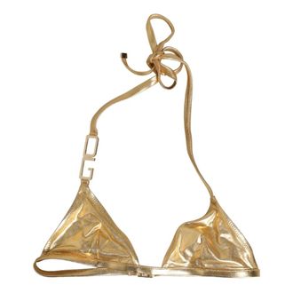 Dolce & Gabbana Triangle Bikini Top - female - Dolce & Gabbana - Bikinis - Yellow - S - Swimwear