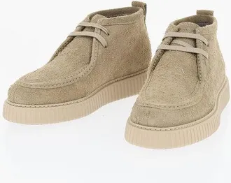 Hogan Suede Ankle Boots With Rubber Sole size 39