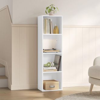 Woltu Woltu Libreria Scaffale Legno Scompartimenti Armadietto Per Libri Fai Da Te 106 Cm
