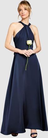 Coast Honoured Twist Halterneck Maxi Dress in Navy at Nordstrom, Size 10