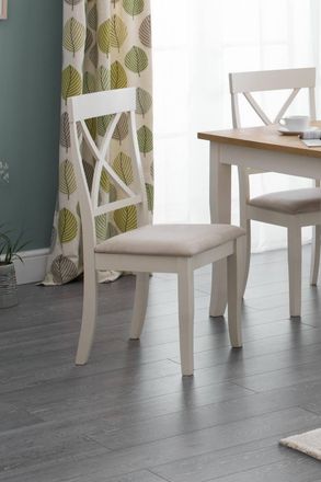 Julian Bowen Davenport Dining Chair (Set of 2) in Ivory