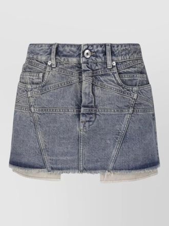 Rick Owens denim knee-length midi skirt