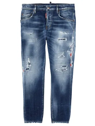 Dsquared2 Belvira Medium Blue Distressed Jeans