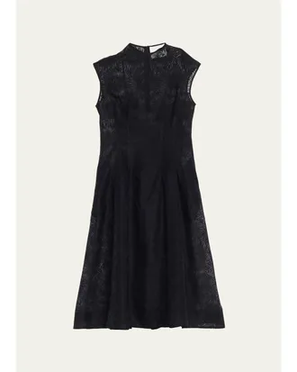 3.1 Phillip Lim Sleeveless Organza Fil Coup&eacute; Midi Dress