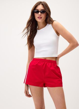 Twik Womens Athletic stripes poplin short