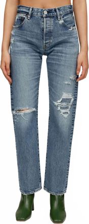 Moussy Plymouth Straight Jean In Blue