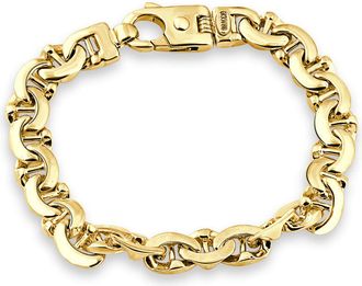 Pompeii3 Mens Marine 14k Gold (62gram) or Platinum (100gram) 10.5mm Link Bracelet 8.25