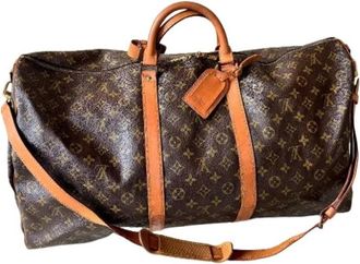 Louis Vuitton Pre-owned Keepall 60 - Dames - Vintage Weekendtas - Bruin - ONE Size - Leer - Vintage