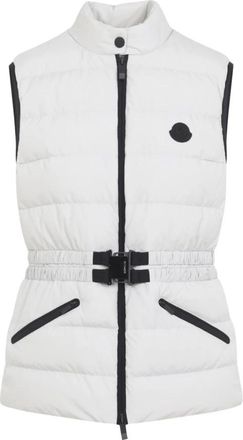 Moncler Romantisme Vest - Dames - Bodywarmers - Beige - L - Leer - Jassen