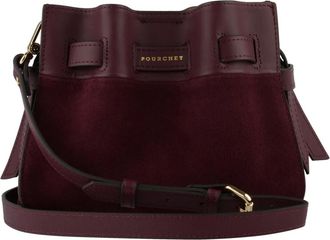 Pourchet Crossbody Bucket Bag - Dames - Tassen - Rood - Maat: ONE Size Leer