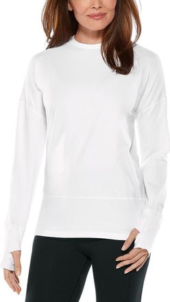 Coolibar Womens Relaxed Long Sleeve T-Shirt - UPF 50+ Sun Protection - LumaLeo in White at Nordstrom, Size Small