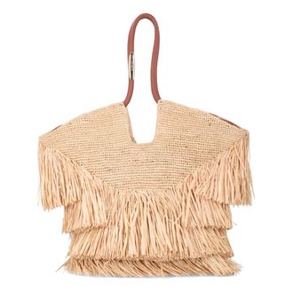 Zimmermann Goldentime Medium Fringe Tote - female - Zimmermann - Shopping Bags - Beige - ONE SIZE - Bags
