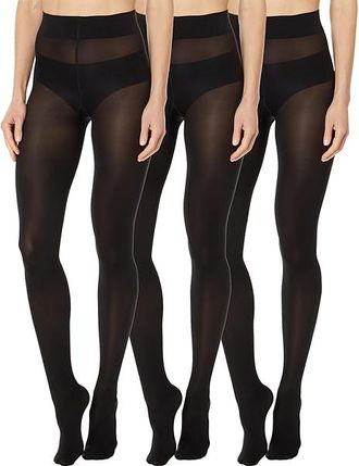 Wolford Velvet de Luxe 66 3-Pack Womens Hose Black : XS (411-53 - 99-143 lbs), Elastane/Nylon/Polyamide