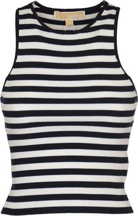 Michael Kors Eco Stripe Sport Tank - Dames - Tops zonder mouwen - Blauw - L - Polyester - Tops