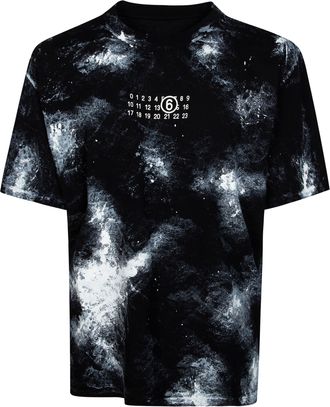 Maison Margiela Black Cloud Pattern Circle 6 T-Shirt
