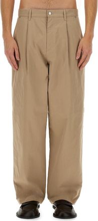 Moschino Beige Loose Solid Trousers