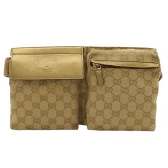 Gucci Pre-owned GG Canvas Fanny Pack - Dames - Pre-owned - Beige - Maat: ONE Size Leer