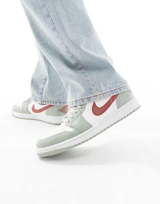 Nike Jordan Nike Air - Jordan 1 - Sneakers basse bianco sporco e verde