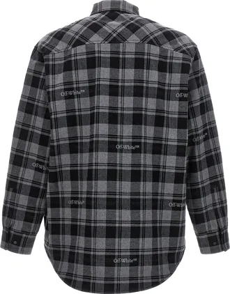 Off-white Mens Gray Cotton Shell Jacket Clothing