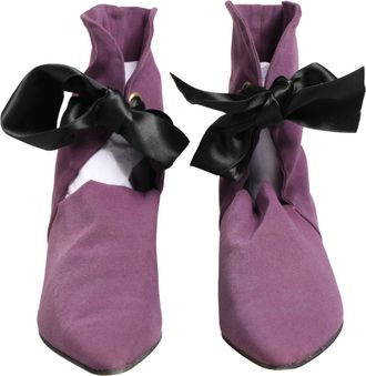 Dolce & Gabbana Purple Mid Calf Boots Womens Shoes (Pre-Owned)